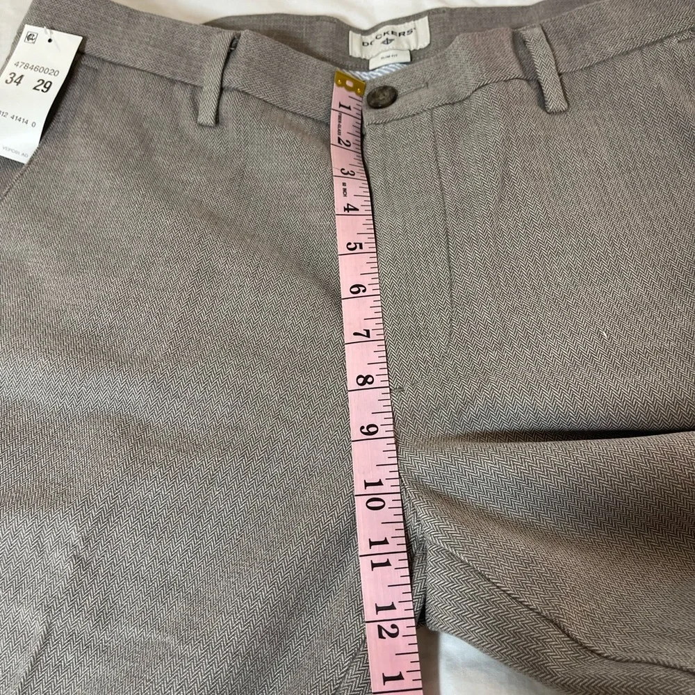 Dockers Gray Dress Pants Classic Flat-Front Design - Picture 4 of 11